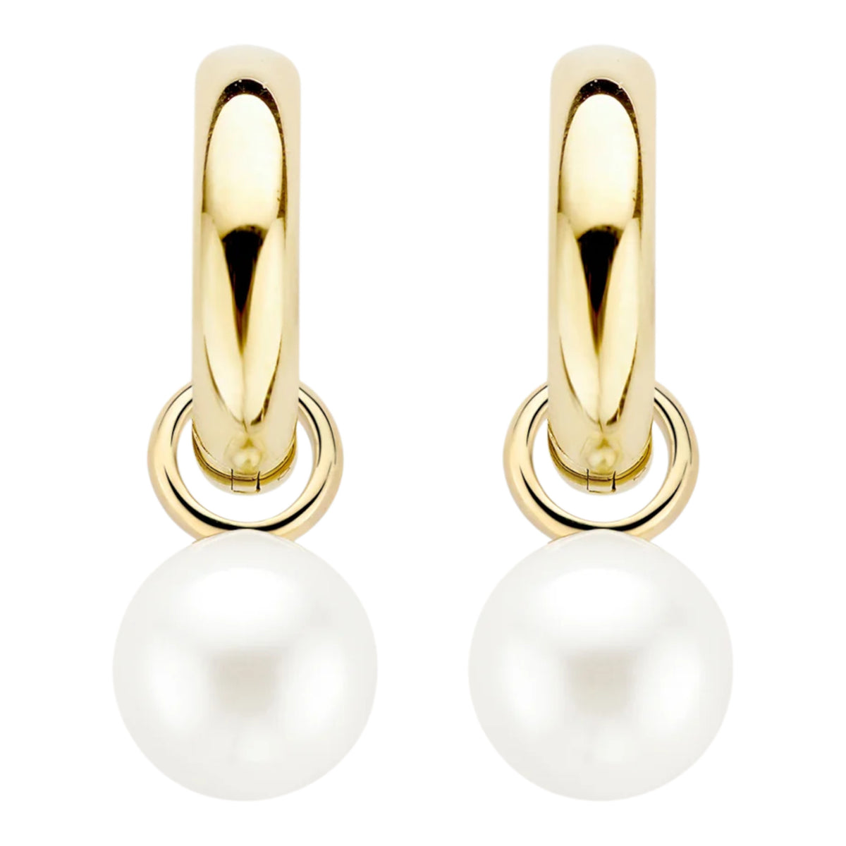 Ohrring-Anhänger aus 585er Gold mit Swarovski-Perle 8 mm