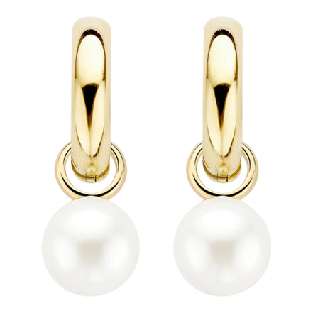 Ohrring-Anhänger aus 585er Gold mit Swarovski-Perle 8 mm
