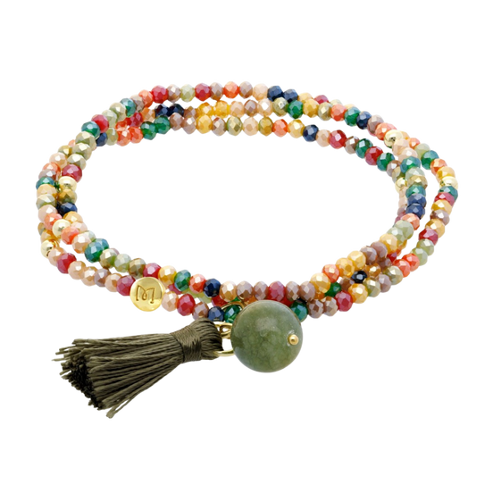 ZEN TUTI FRUTTI Armband Strassglas