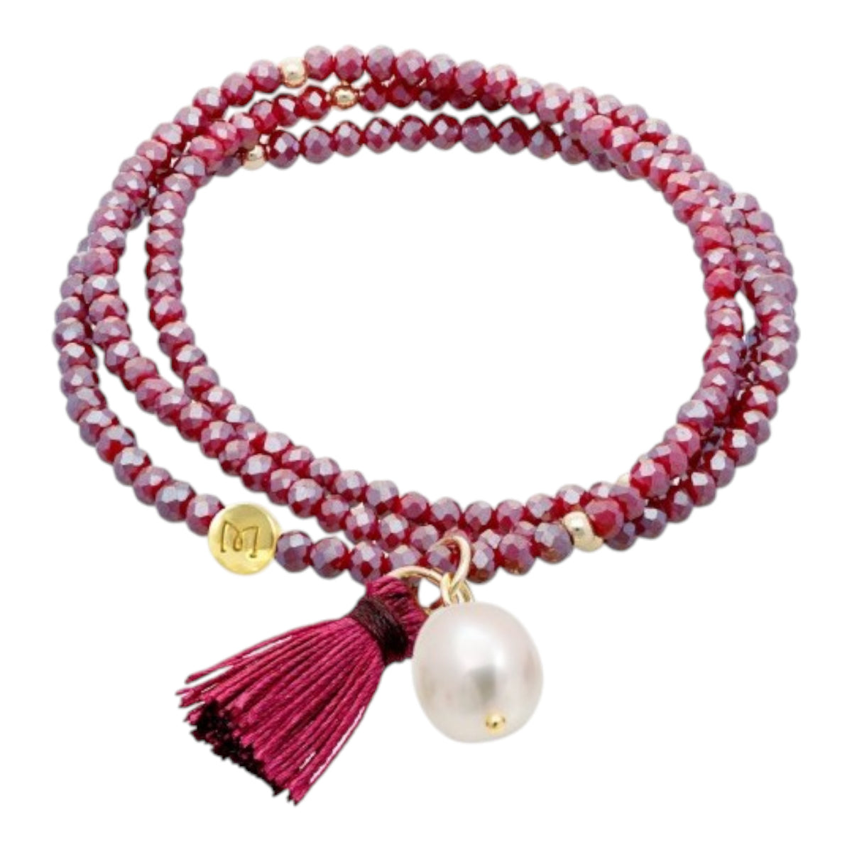 ZEN BURGUNDY Armband mit Perle