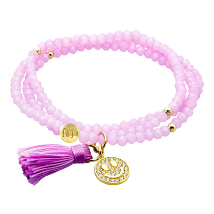 ZEN LILA Armband mit Smiley