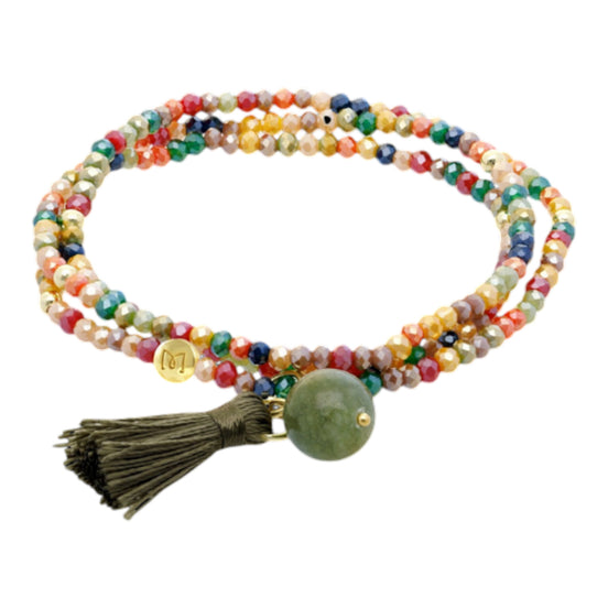 TUTTI FRUTTI Armband mit Strassglas