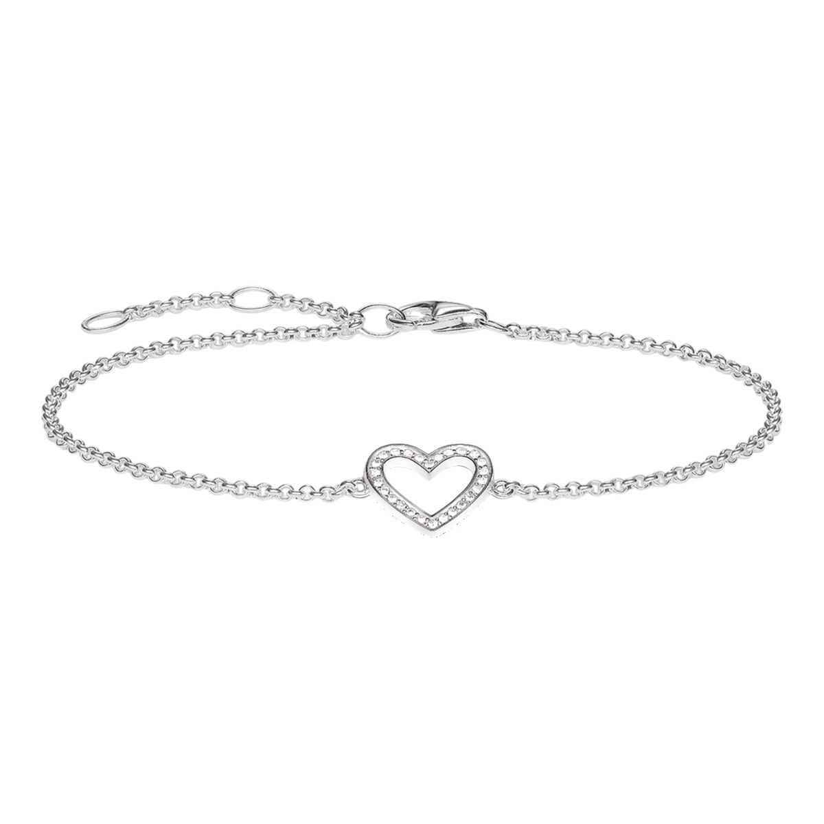 Armband Silber Zirkonia Herz
