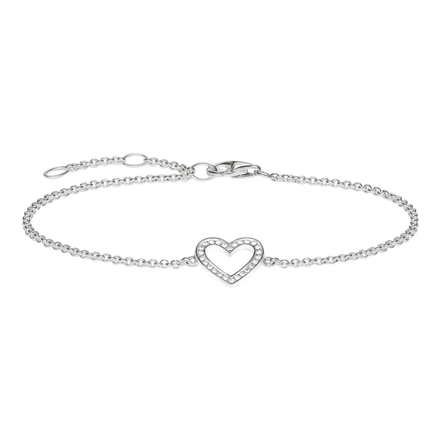 Armband Silber Zirkonia Herz