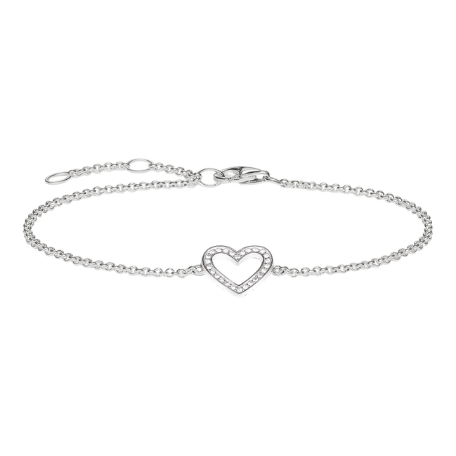 Armband Silber Zirkonia Herz