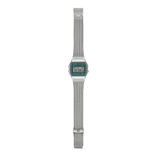 Vintage Armbanduhr silber/grün