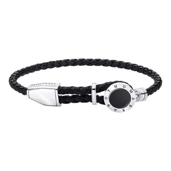 Lederarmband Coin Schwarz