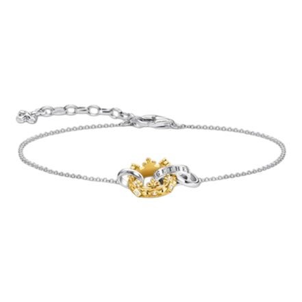 Armband "Krone" Silber goldfarben