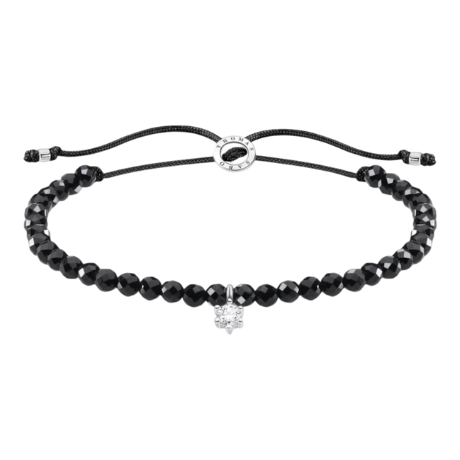 Armband Schwarze Perlen Zirkonia