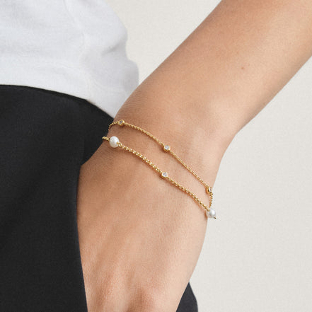 Armband mit Perlen und Zirkonia