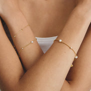 Armband mit Perlen und Zirkonia