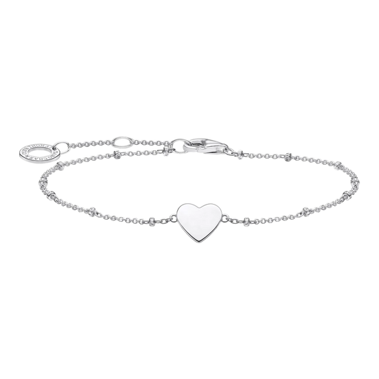 Armband Herz mit Kugeln Silber