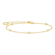 Armband Zirkonia weiß Vergoldet