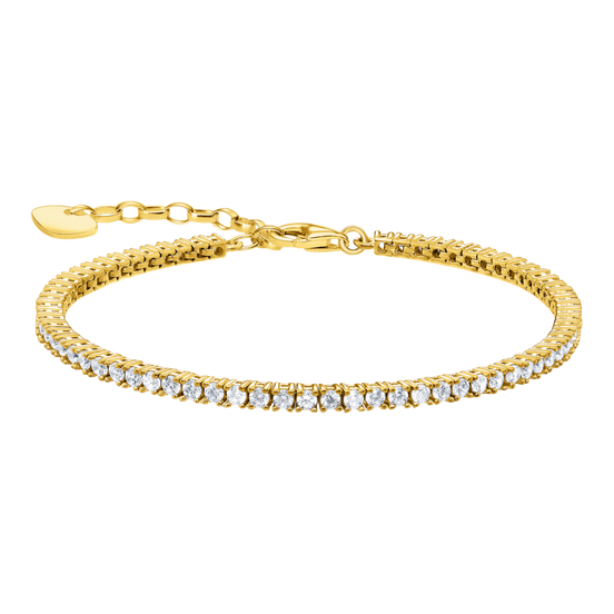 Tennisarmband Zirkonia Vergoldet
