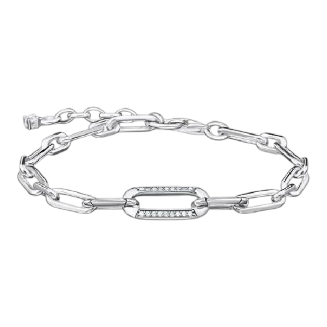 Gliederarmband Zirkonia weiß