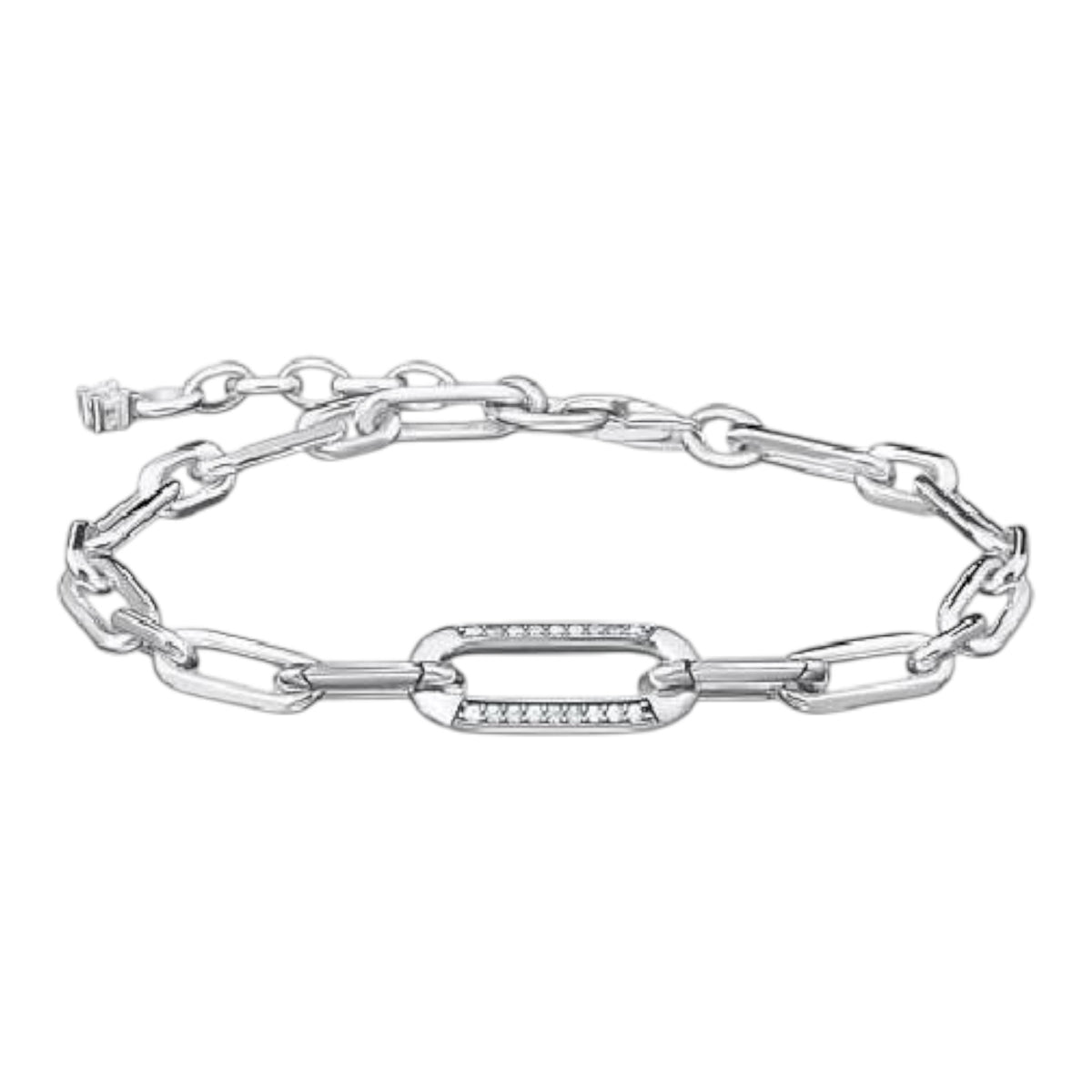 Gliederarmband Zirkonia weiß
