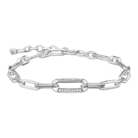 Gliederarmband Zirkonia weiß