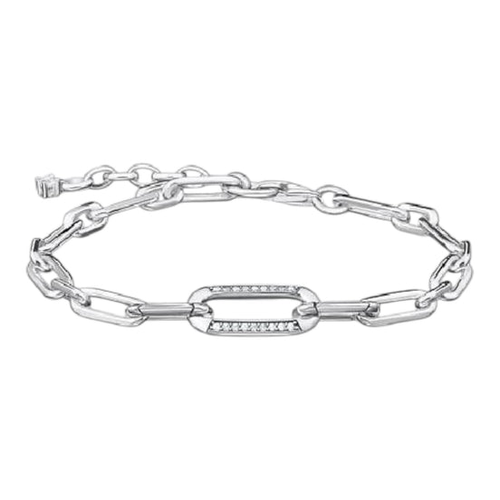Gliederarmband Zirkonia weiß