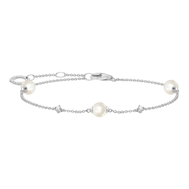 Armband mit Perlen und Zirkonia