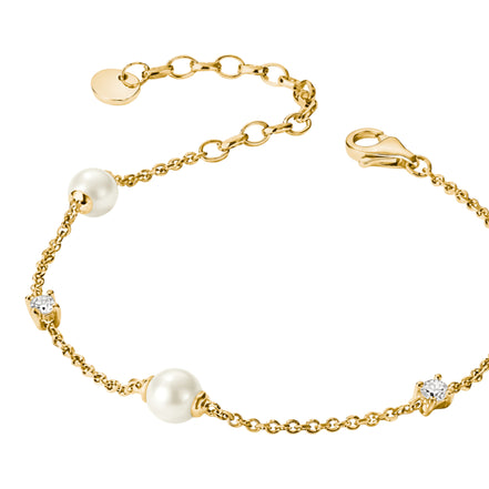 Armband mit Perlen und Zirkonia