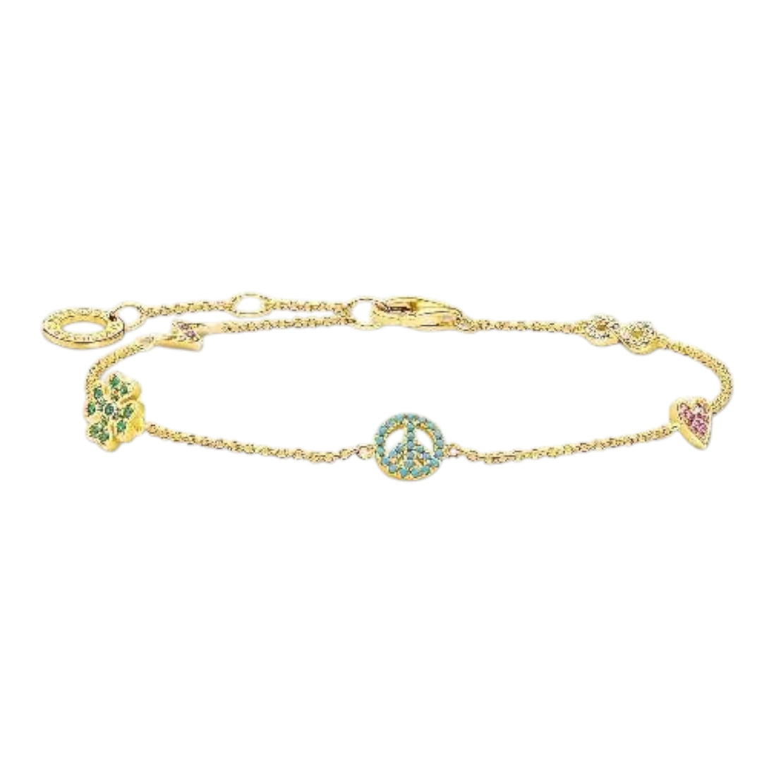 Armband "Powerful Symbole" Silber vergoldet