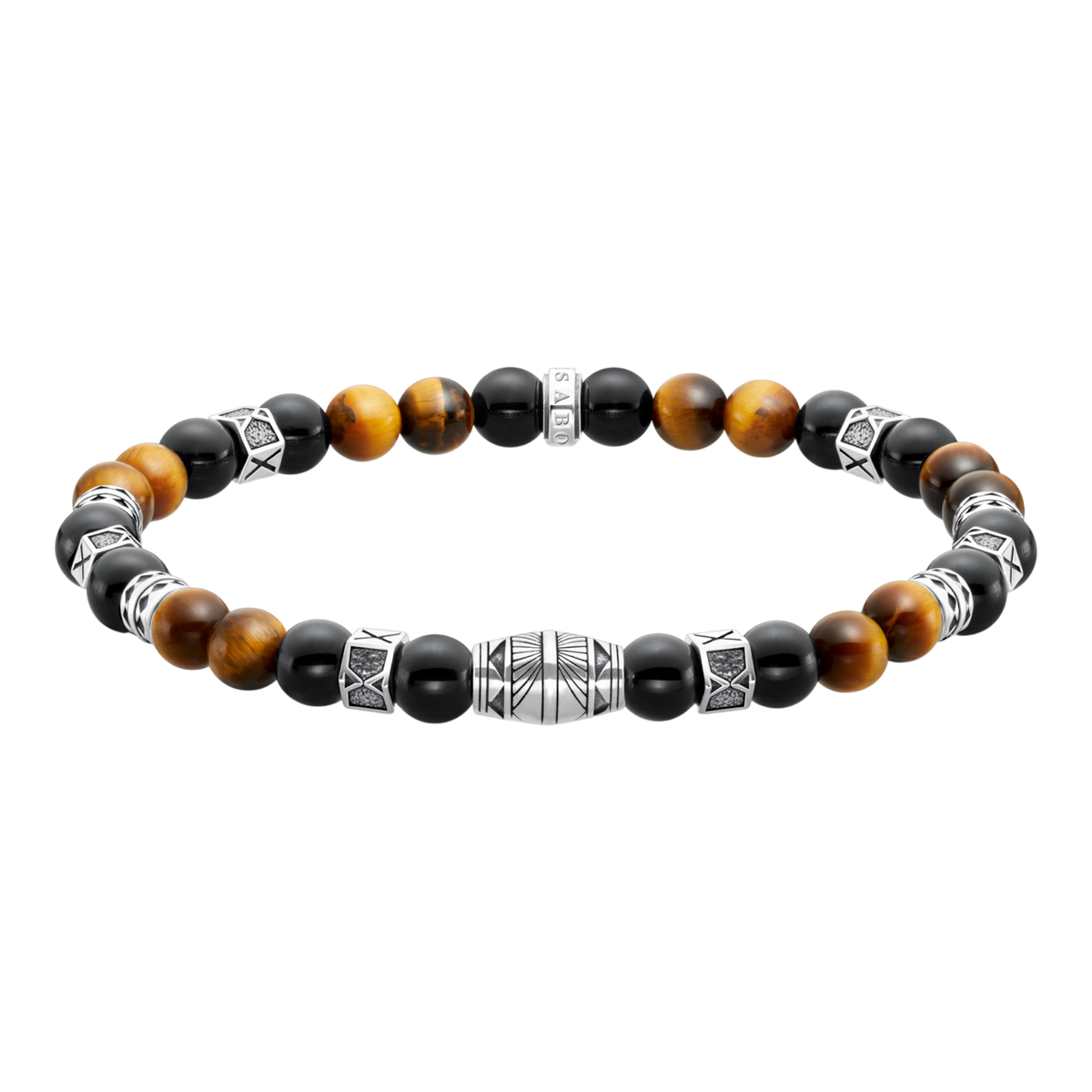 Armband Beads Onyx und Tigerauge