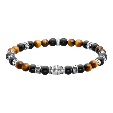 Armband Beads Onyx und Tigerauge