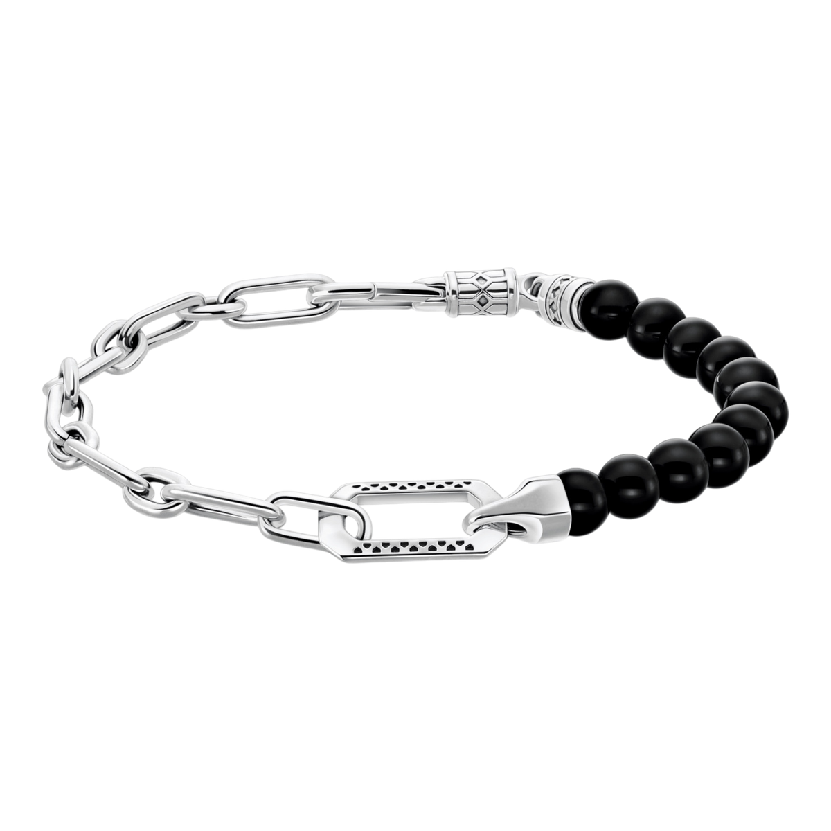 Gliederarmband Onyx-Beads