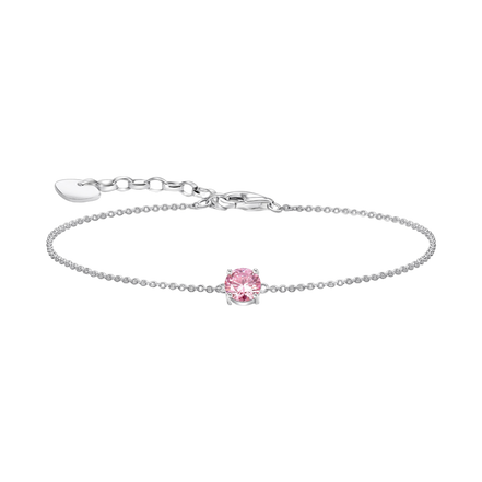 Armband mit pinken Zirkonia-Anhänger