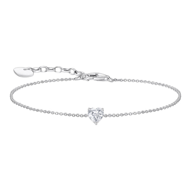 THOMAS SABO Armband mit weißen Zirkonia-Herz A2157-051-14