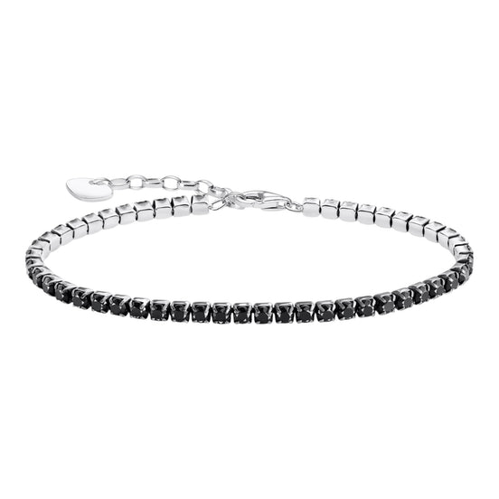 Tennisarmband schwarze Steine