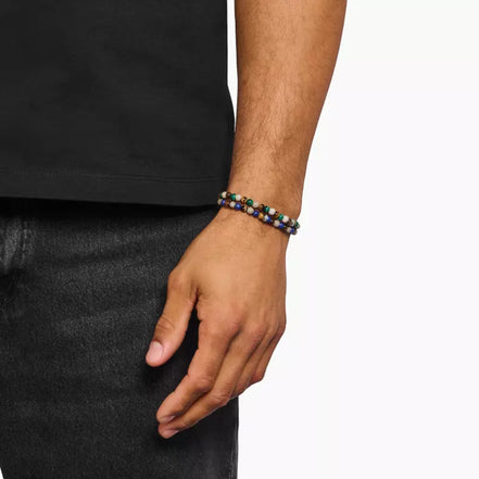 Armband aus Beads Erd- und Grüntöne