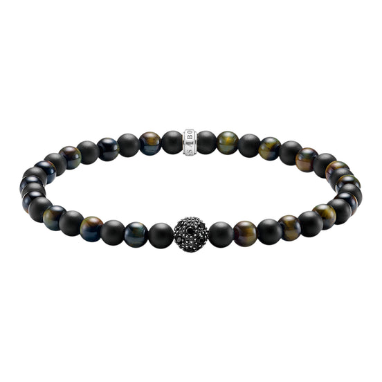 Herrenarmband mit Tigerauge Kugeln