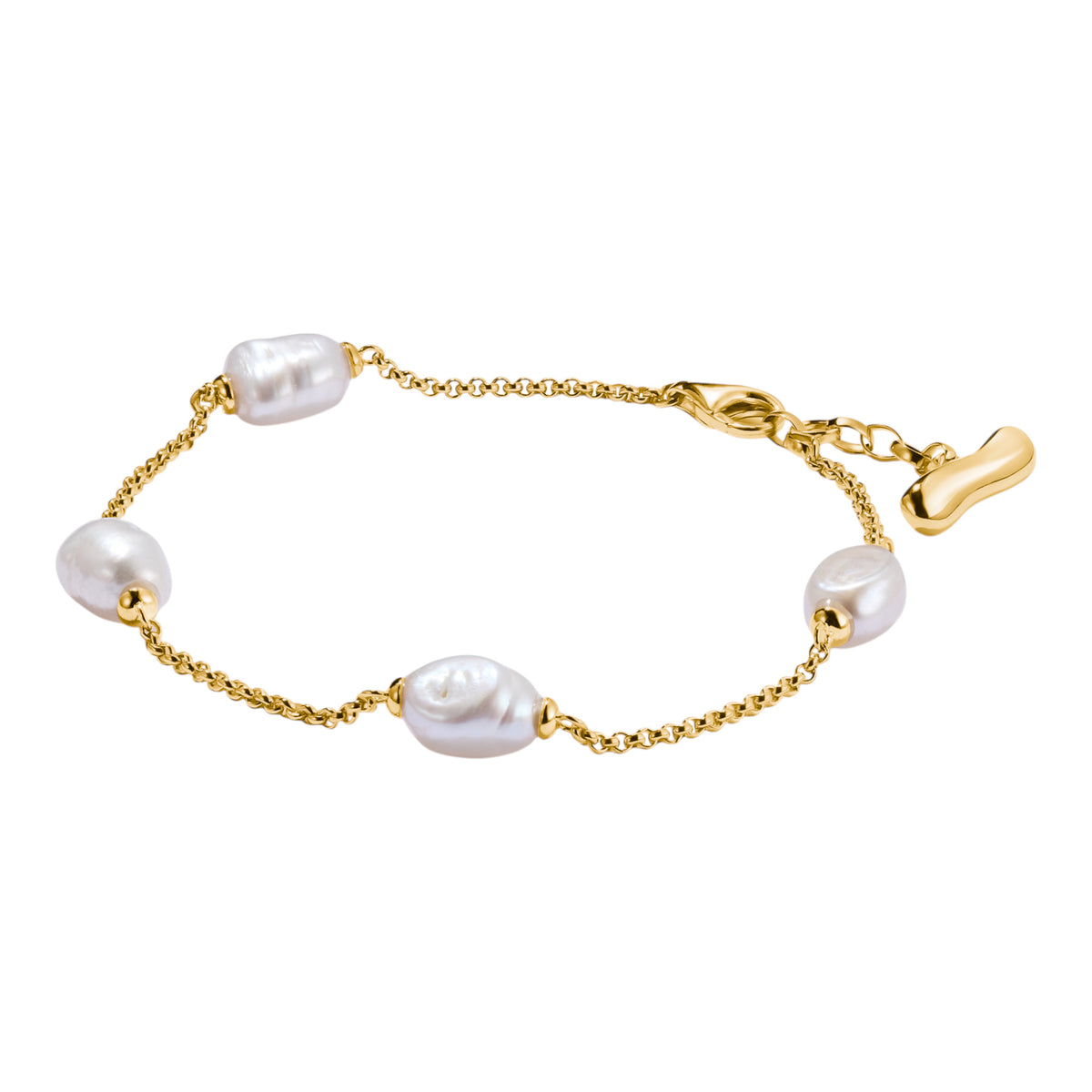 Armband mit Perlen vergoldet
