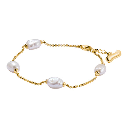 Armband mit Perlen vergoldet