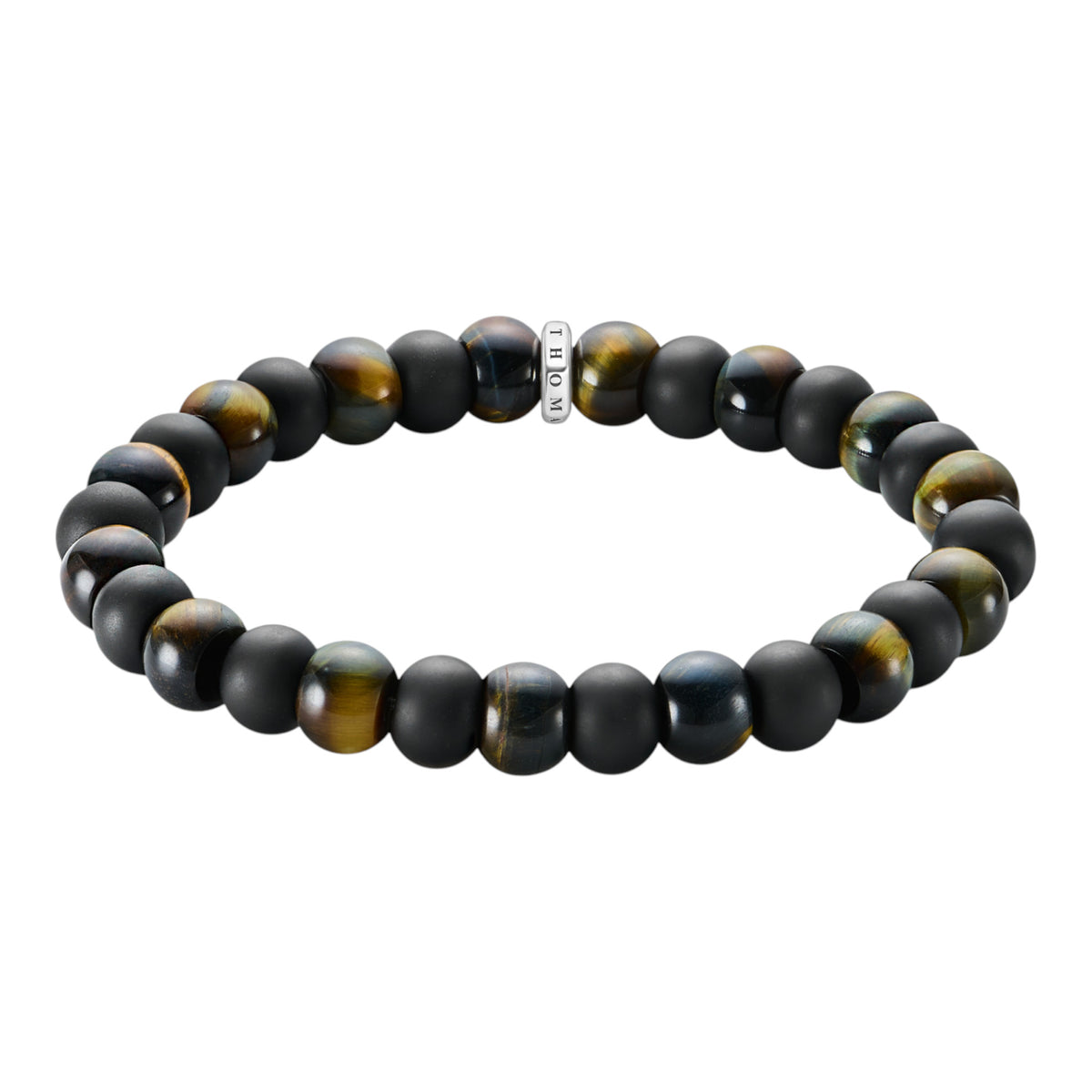 Armband Obsidian und Tigerauge