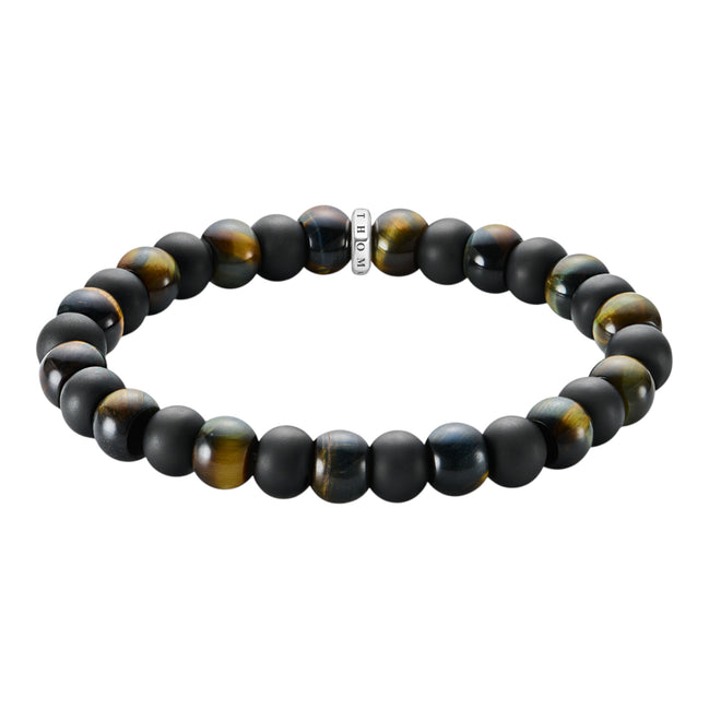 Armband Obsidian und Tigerauge