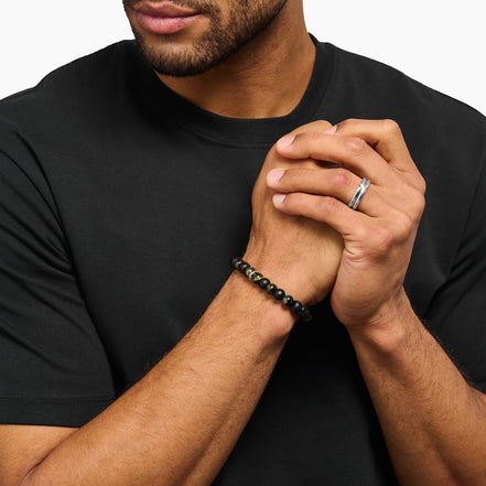 Armband Obsidian und Tigerauge