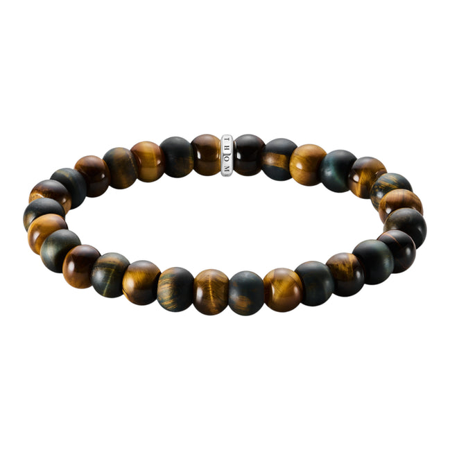 Armband Tigerauge goldbraun blaugold