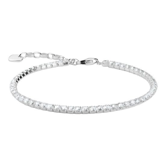 Tennisarmband mit Zirkonia weiß