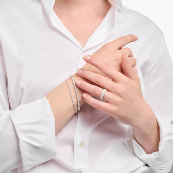 Tennisarmband mit Zirkonia weiß