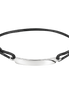 Textilarmband Schwarz Gravur