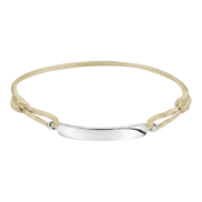 Textilarmband Beige Gravur