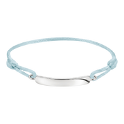 Textilarmband Hellblau Gravur