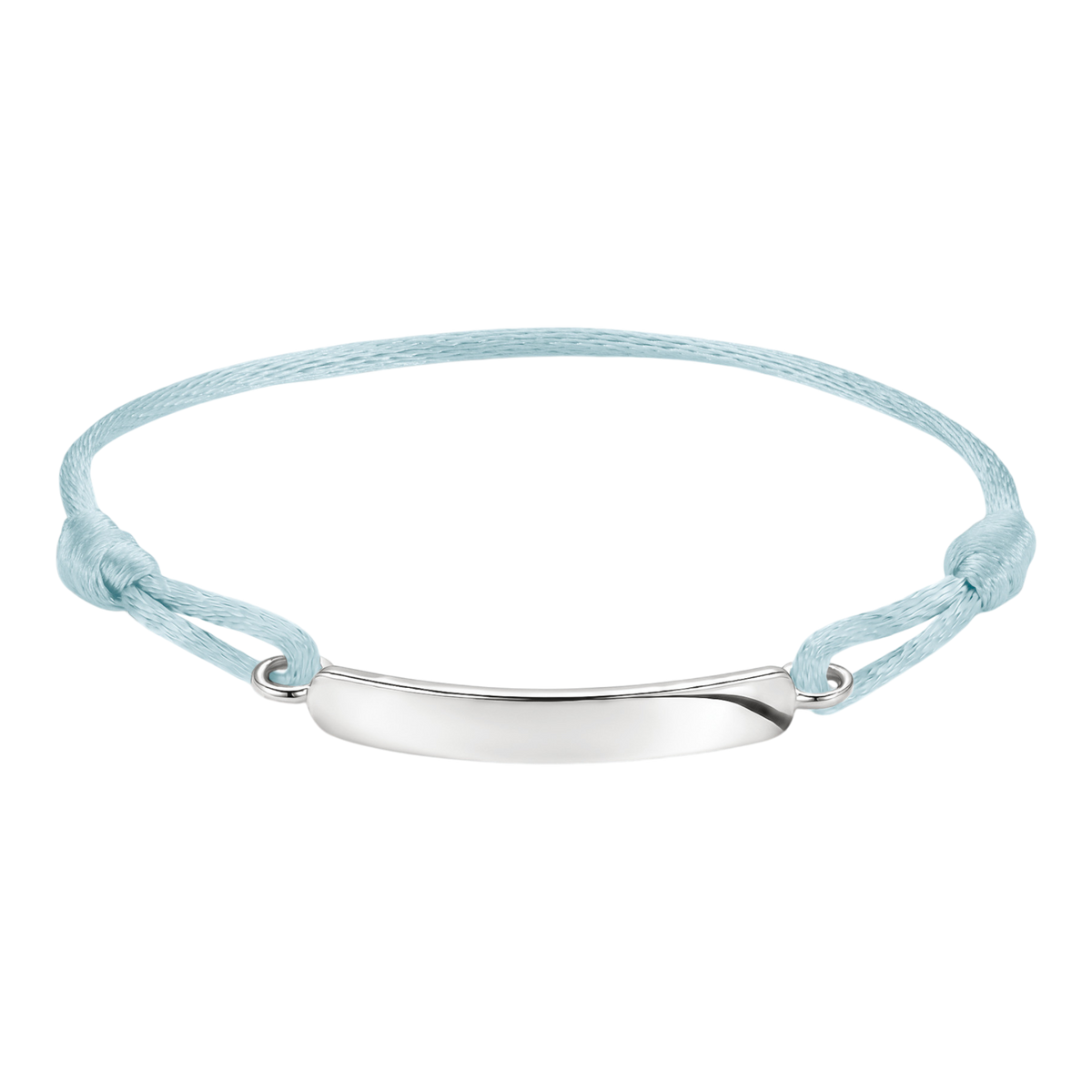 Textilarmband Hellblau Gravur