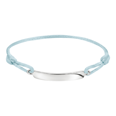 Textilarmband Hellblau Gravur