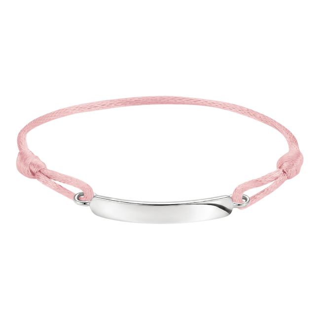 Textilarmband Rosa Gravur