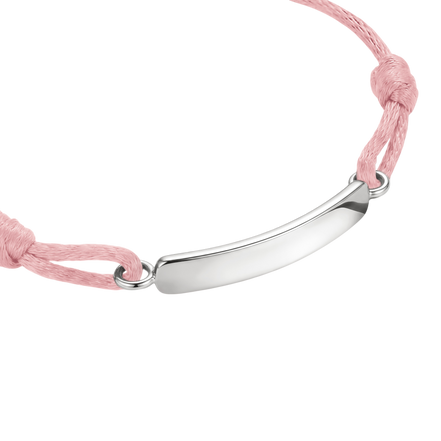 Textilarmband Rosa Gravur