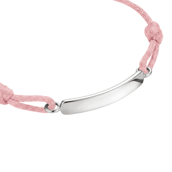 Textilarmband Rosa Gravur