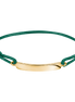 Textilarmband Grün Vergoldet Gravur